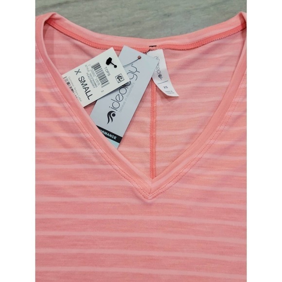 Ideology Women's V Neck Stripe Tee XS NWT - Picture 3 of 6